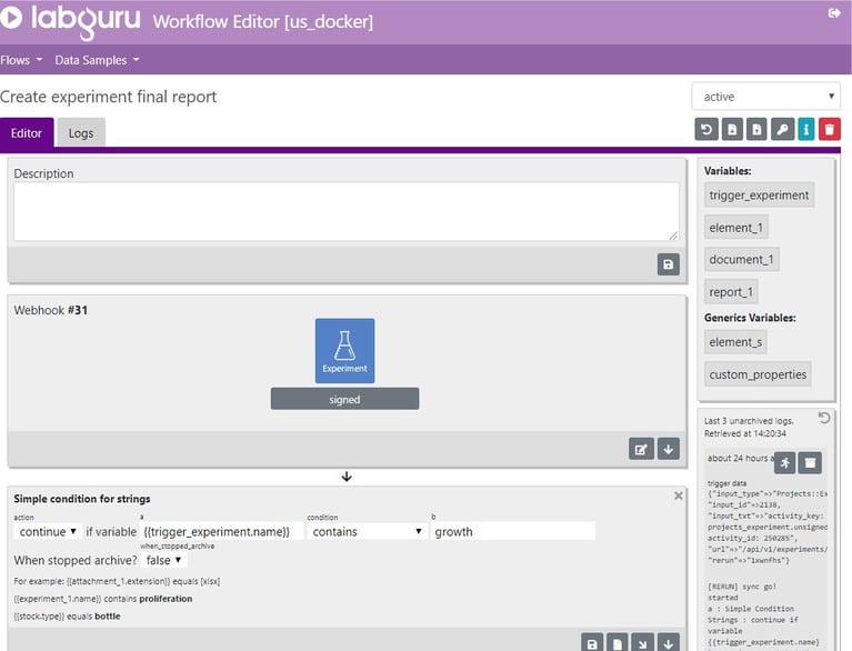 Introducing Labguru Workflow Editor